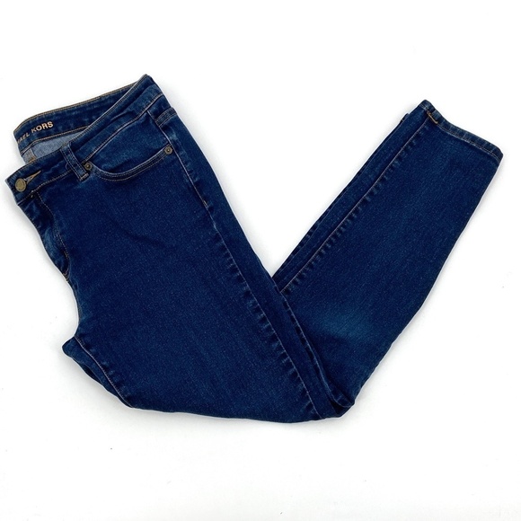 MICHAEL KORS Women's Skinny Mid Rise Casual Denim Blue Jeans Size 8 - Picture 1 of 7